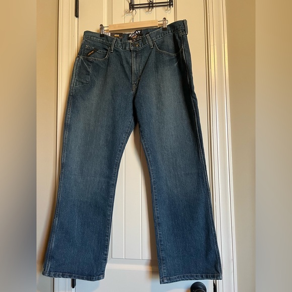 NWT Ariat Rebar M4 Relaxed DuraStretch Basic Boot Cut Men’s Jeans 38x30